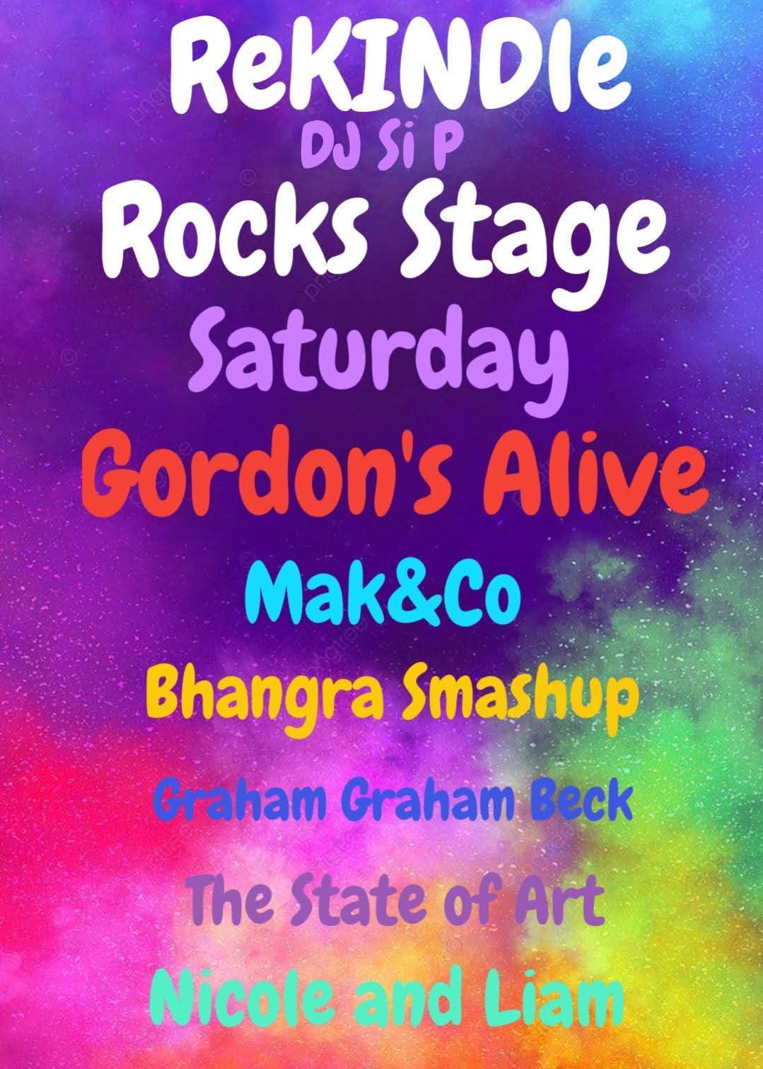 ReKINDle Rocks Stage Saturday poster.